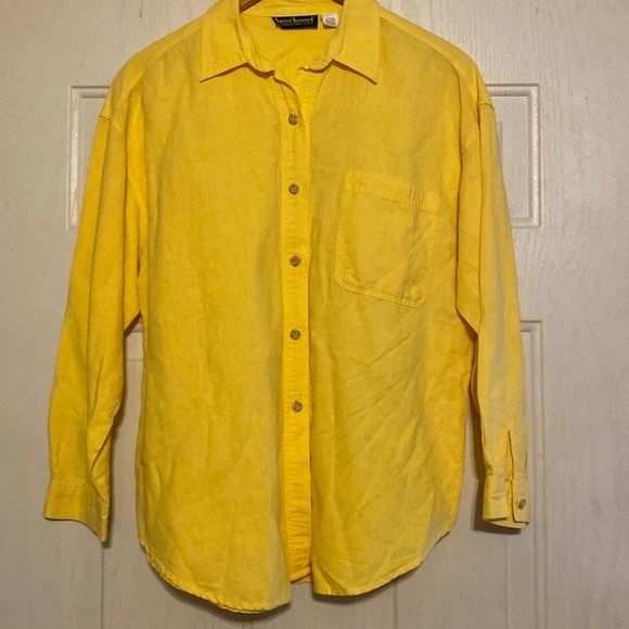 Harve Benard Linen/Cotton‎ Button Down Top - Picture 1 of 4